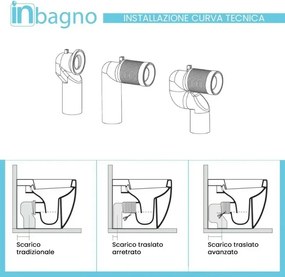 Vaso filomuro traslato nero opaco con sedile soft close di Ceramica Dolomite Mayka