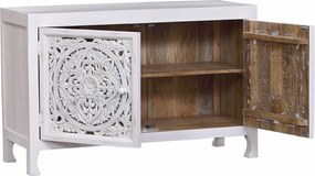 ZAYRA - mobile in legno di mango con 2 ante