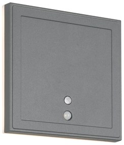 Illuminazione esterna LED con sensore di movimento da parete (altezza totale 14 cm) Fortaleza – Trio