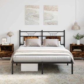 Giroletto Senza Materasso Rovere Fumo 140x200 Cm İn Truciolato /