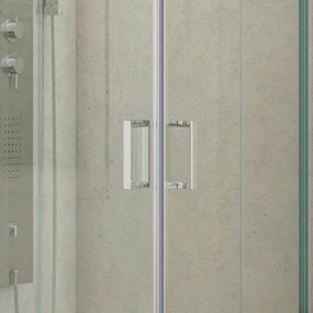 Kamalu - box doccia dimensioni 100x90 vetro trasparente altezza 180cm k410