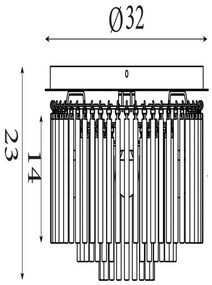 Searchlight 55620-320SM - Plafoniera SWIZZLE 5xE14/60W/230V Ø32 cm fumé