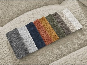 Divano angolare beige allungabile/con contenitore (con penisola a sinistra/con chaise lounge) con rivestimento in bouclé Roxelane – Bobochic Paris