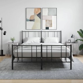 Comodini 2 Pz Grigio Sonoma 40x40x50 Cm İn Legno Multistrato /