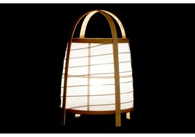 Lampada da tavolo DKD Home Decor Lino Bianco Bambù 220 V 40 W (32 x 32 x 45.5 cm)
