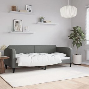 Letto Da Giorno Grigio Scuro 80x200 Cm İn Tessuto /
