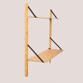 Scaffale da parete modulare in bambù Kolex Nero & Scaffale 2 - Sklum