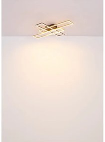 Globo 67208-40G -Plafoniera LED DAKARI 40W/230V 3000K 60x80 cm nero/oro