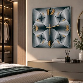 Orologio da Parete Quadrato OTTIC 65x65 cm Vetro - Bianco e Nero