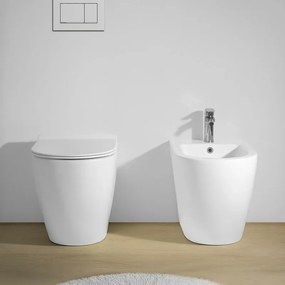 Wc filomuro tornado in ceramica bianco opaco Tokyo