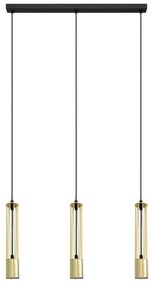 LED Lampadario su corda BARS 3xGU10/4,8W/230V dorato