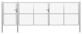Cancello Per Giardino İn Acciaio 500x150 Cm Argento /