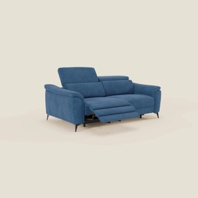 Arcos Divano 3 posti - piedini alti e poggiatesta reclinabili in microfibra impermeabile T11 blu