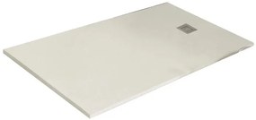Piatto doccia in resina Strato bianco L 90 x L 90 x H 2.4 cm opaco effetto pietra
