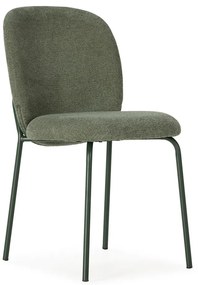 Sedie da pranzo in set verdi imbottite 4 pz Daia – Marckeric