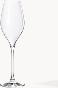 Set di 4 flute da champagne in cristallo Silvio