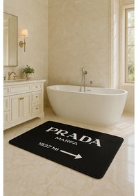 Tappetino per il bagno nero in velluto 60x100 cm Prada – Mila Home