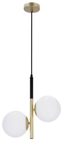 Lampadario a sospensione con filo DUO 2xE14/40W/230V oro/nero