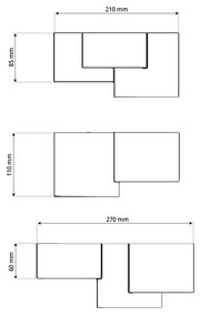 Applique da Soffitto in Gesso Pitturabile 3xGX53