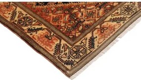 Antik Stilizzato Blu Scuro Rosso Ruggine 165x180 Cm