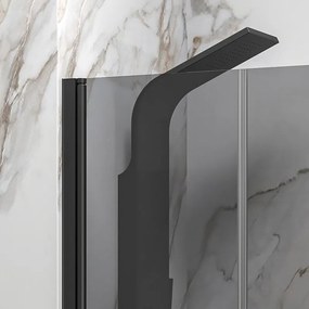 Kamalu - Porta doccia saloon 115-120 cm vetro fumé | KSAL2800AN