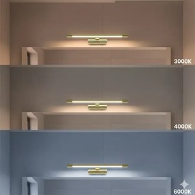 Illuminazione LED per specchio da bagno KLIMT LED/8W/230V 3000/4000/6000K 40 cm IP44 dorata
