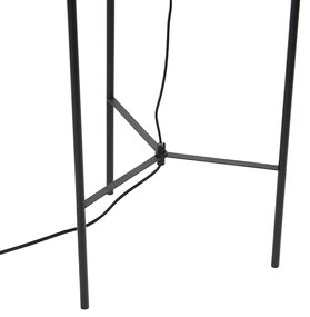 Lampada da terra intelligente nera con WiFi A60 vetro fumé - Bliss