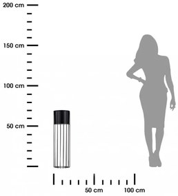 Vaso da fiori in metallo LOFT 70x20 cm nero