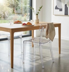 JYN - sedia di design moderno in polipropilene trasparente