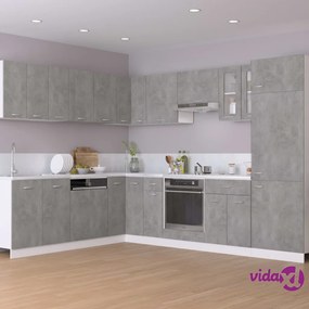 vidaXL Mobile Pensile Grigio Cemento 60x31x60 cm in Legno Multistrato