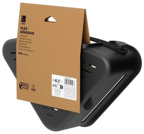Mensola da bagno senza foratura/ad angolo nera in plastica Flex Adhesive – Umbra