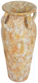 Terracotta Vaso decorativo 52 Arancione Bianco FERAJ Beliani