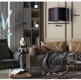 Duolla - Lampadario a sospensione con filo CANNES 1xE27/15W/230V diametro 45 cm nero/argento