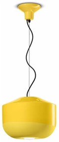 Ferroluce Decò  Bellota 1-light suspension  C2541 Giallo limone