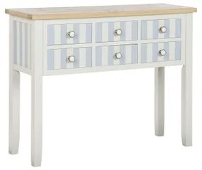 Console Home ESPRIT Azzurro Bianco Legno di paulownia 103 x 35 x 80 cm