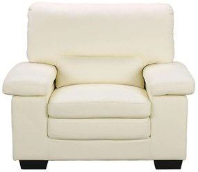 Poltrona in Pelle di bufalo Avorio - MIMAS II
