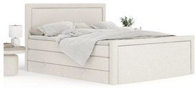 Letto boxspring beige con contenitore 140x200 cm Lavenda – Maison de Rêve