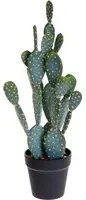 Pianta Artificiale Cactus Opunthia con Vaso H 56 cm