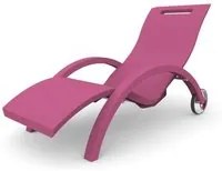 Sdraio Chaise Longe Lettino Da Esterno Prendisole In Polietilene Colore Fuxia Cv-S110/4003