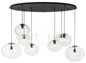 Lampadario a sospensione galaxy nera 8 luci attacco e27 166x81,5x15...