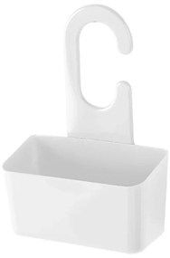 Portaoggetti doccia bianco in PVC gancio e fori di scolo per lacqua
