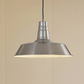 Lampada a sospensione Lindby Laylan, bianco/nero, Ø 46 cm, metallo