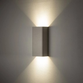 Nowodvorski Lighting Applique Bergen, grigio chiaro, metallo, altezza 23 cm, GU10