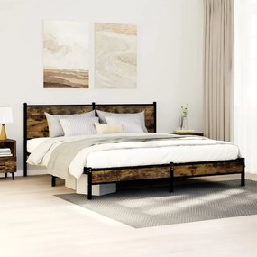 Giroletto Senza Materaso İn Metallo Rovere Fumo 180x200 Cm /