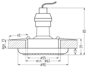 Lampada da incasso SOC 1xGU10/50W/230V nero