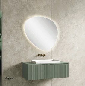 Mobile Bagno Sospeso "Victor" Da 90 Cm Composto Da Un Cassetto Lavabo E Specchio Retroilluminato 87x93 Cm Italbagno "Victor"