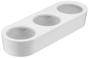 WMF - Vaso per erbe aromatiche autoinnaffiante 3pz GOURMET bianco/acciaio inossidabile