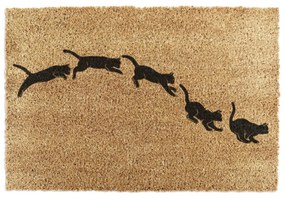 Zerbino in fibre di cocco 40x60 cm Jumping Cats – Artsy Doormats