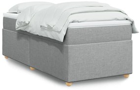 Giroletto A Molle Con Materasso Grigio Chiaro100x200 Cm Tessuto /