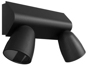 Applique da Esterno IP65 con 2 basi GU10 Serie AXIS - Nera